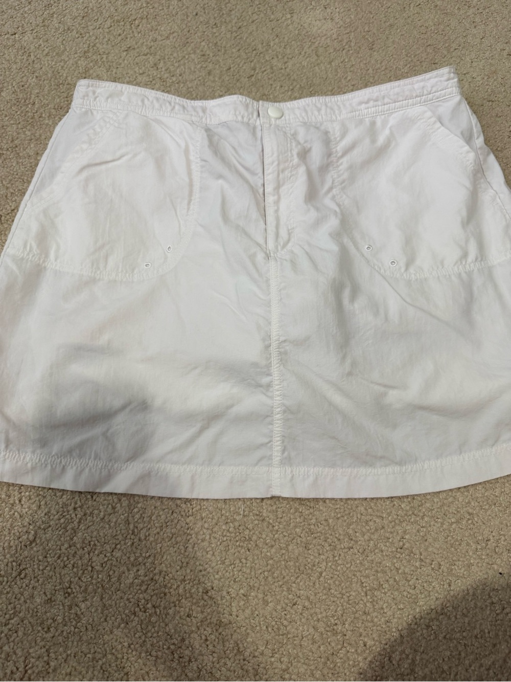 Lands' End White Women's Front-Pocket Skort